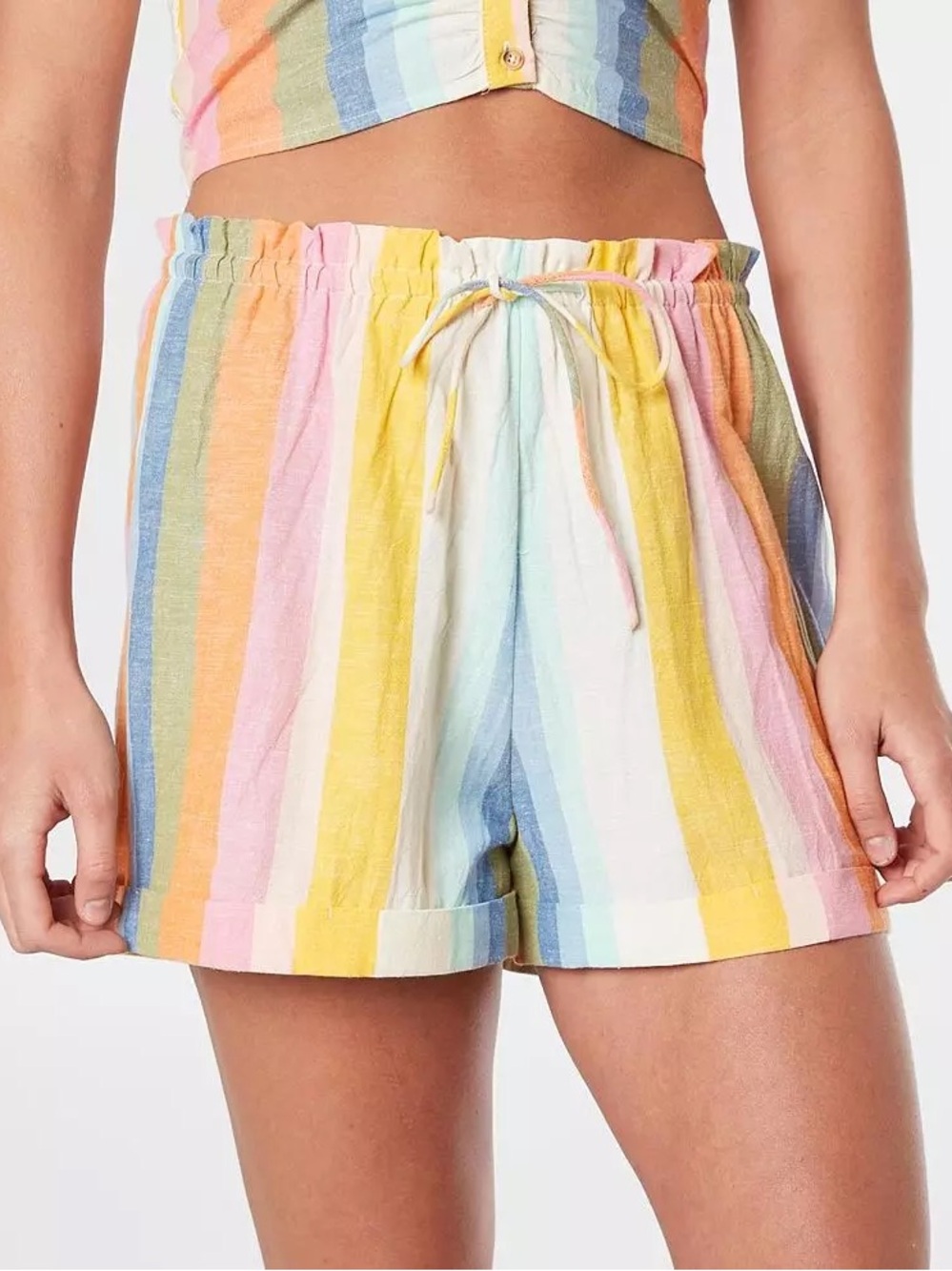 Billabong Pastel Rainbow Striped Women's Shorts